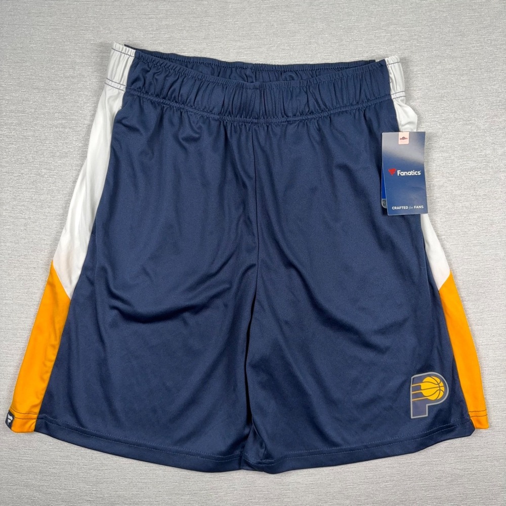 Fanatics Indiana Pacers 8" Athletic Shorts Mens Size M Blue Polyester NEW